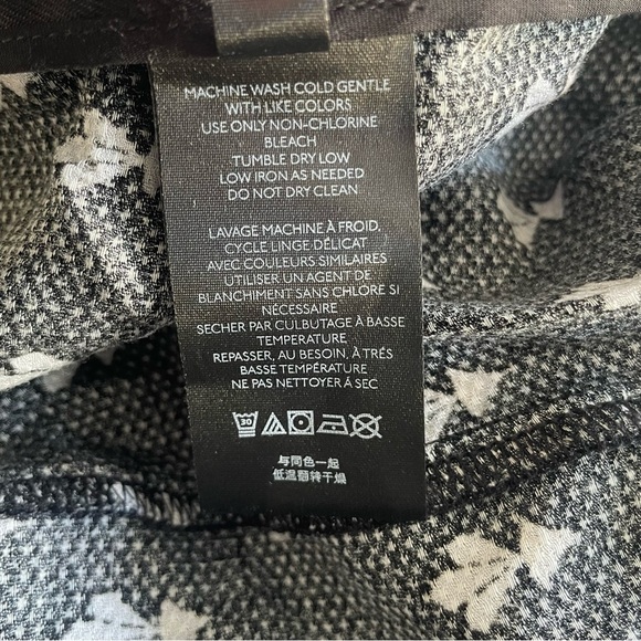 By Anthropologie floral wide leg pants black 22638 - Picture 12 of 13